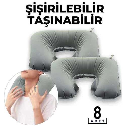 Modacar 8 Adet Taşınabilir Boyun Uyku Yastığı   Aile Paketi Balvanera Design 718659 Toptan Paket
