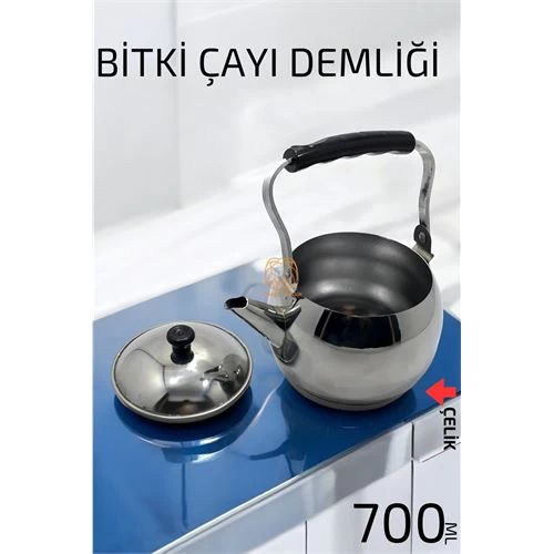 Modacar Bitki Çayı Demliği 700 Ml Paslanmaz Çelik