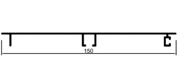 Md-1060 Alüminyum Baza 15 Lik Eloksal Çizgili 3 Mt