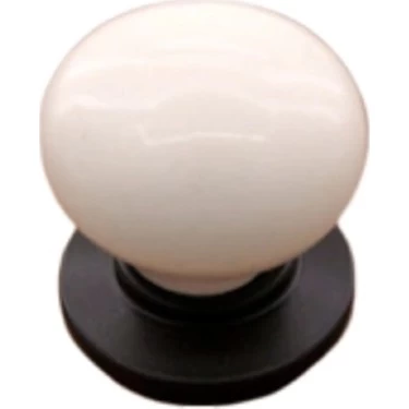 Metax Porselen Düğme Mat Siyah Beyaz (D976-05-20)