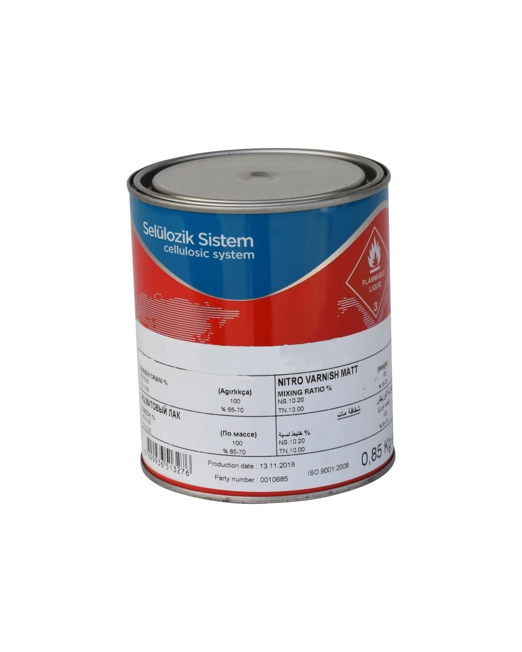 Polchem Nk10 Selülozik Renkli Vernik Kiraz Pas (3131) 0,85 Kg