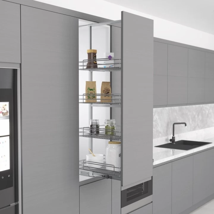 Starax S-1113-C Teleskobik Kiler 4 Sepet 230*510*1250 Krom 30 Cm