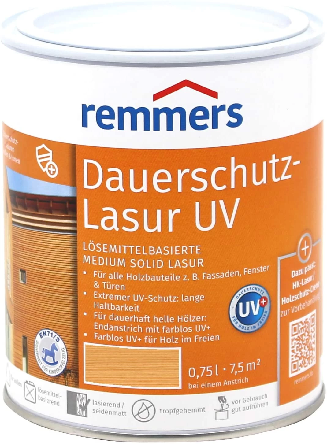 Remmers Dauerschutz-Lasur Kiefer 0,75 Lt