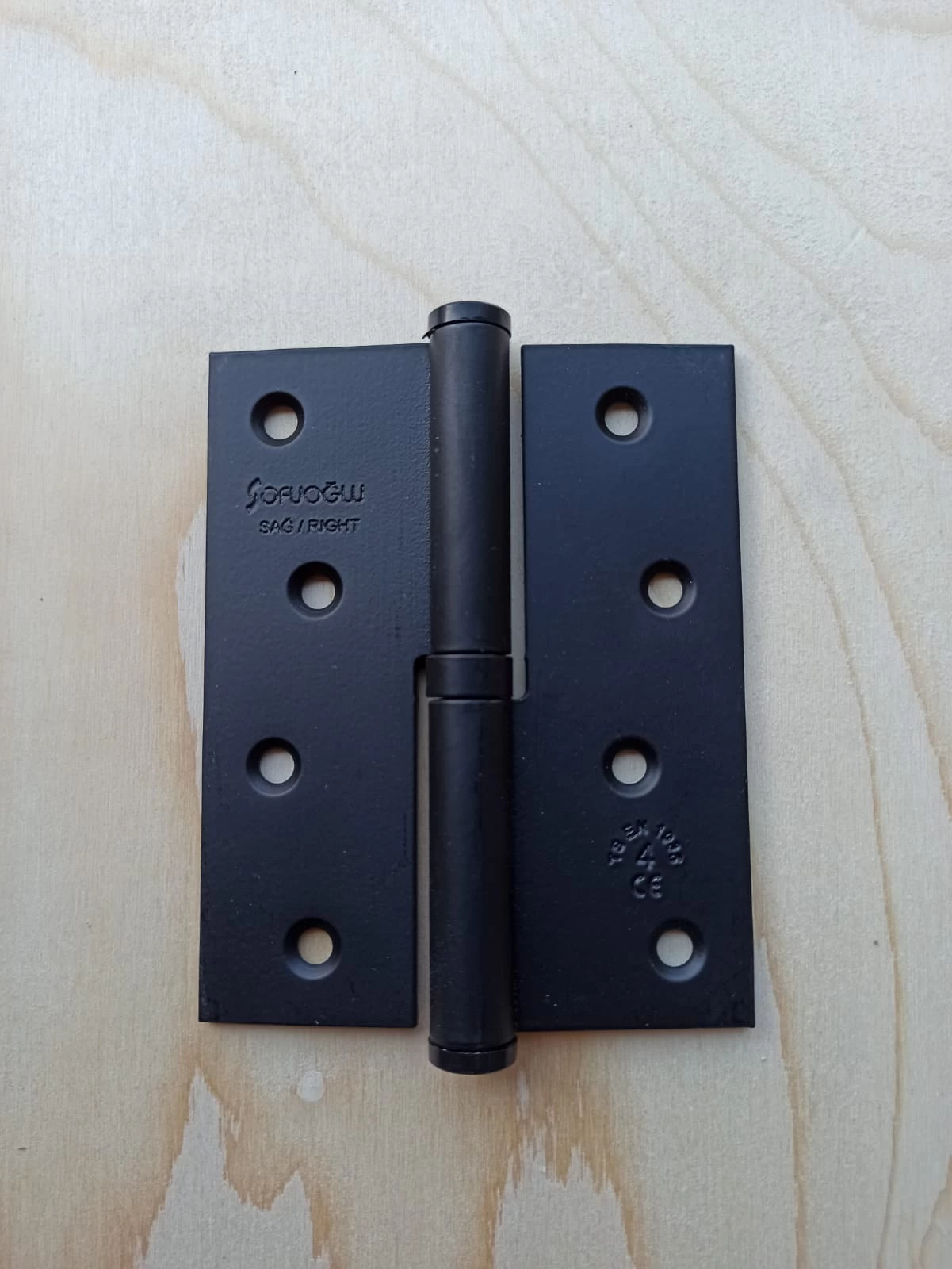 Sofuoğlu Çelik Okka 10 Cm Sol Mat Siyah Menteşe