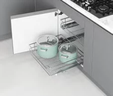 Starax S-2334-C Bağimsiz Çift Açilim Gizli Rayli Çekmece 50 Cm Krom