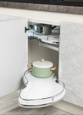 Starax S-3124-C Döner Tablali Körköşe Mekanizmasi -Sağ 60 Cm Krom Fasulye