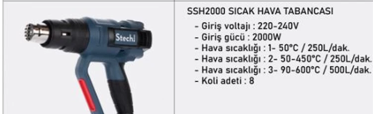 Stechend Ssh2000 Sicak Hava Tabancasi