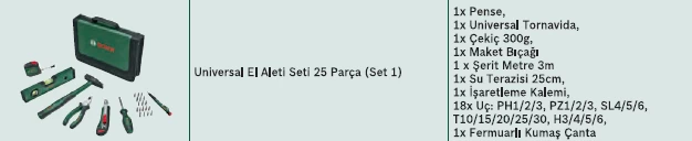 Bosch Universal El Aleti Seti 25 Parça