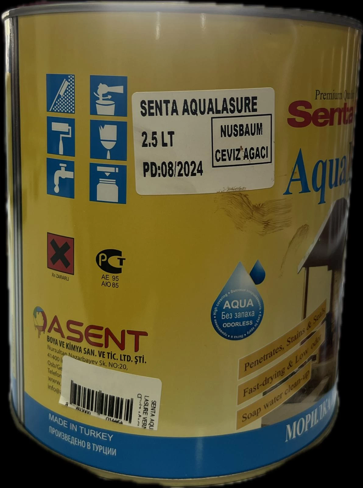 Senta Aqua Lasure Vernik Ceviz Ağaci 2,5 L