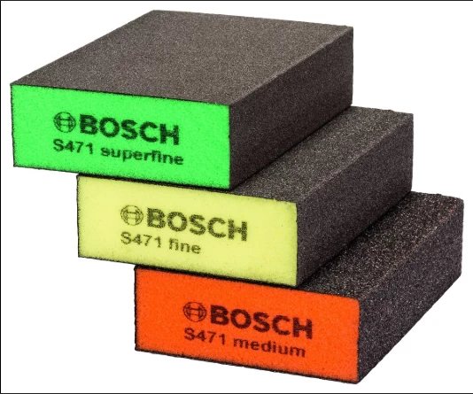 Bosch S471 Dört Tarafli Sünger Zimpara (Fine) (Sari)