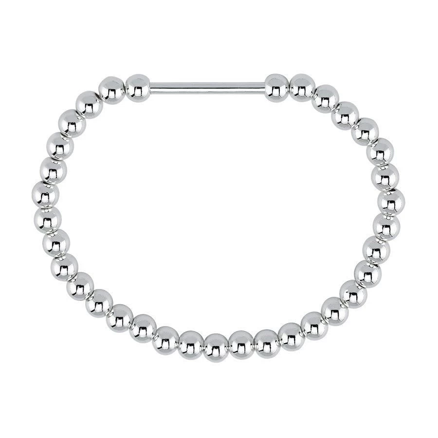 Bar Bead Bracelet - 5mm - White