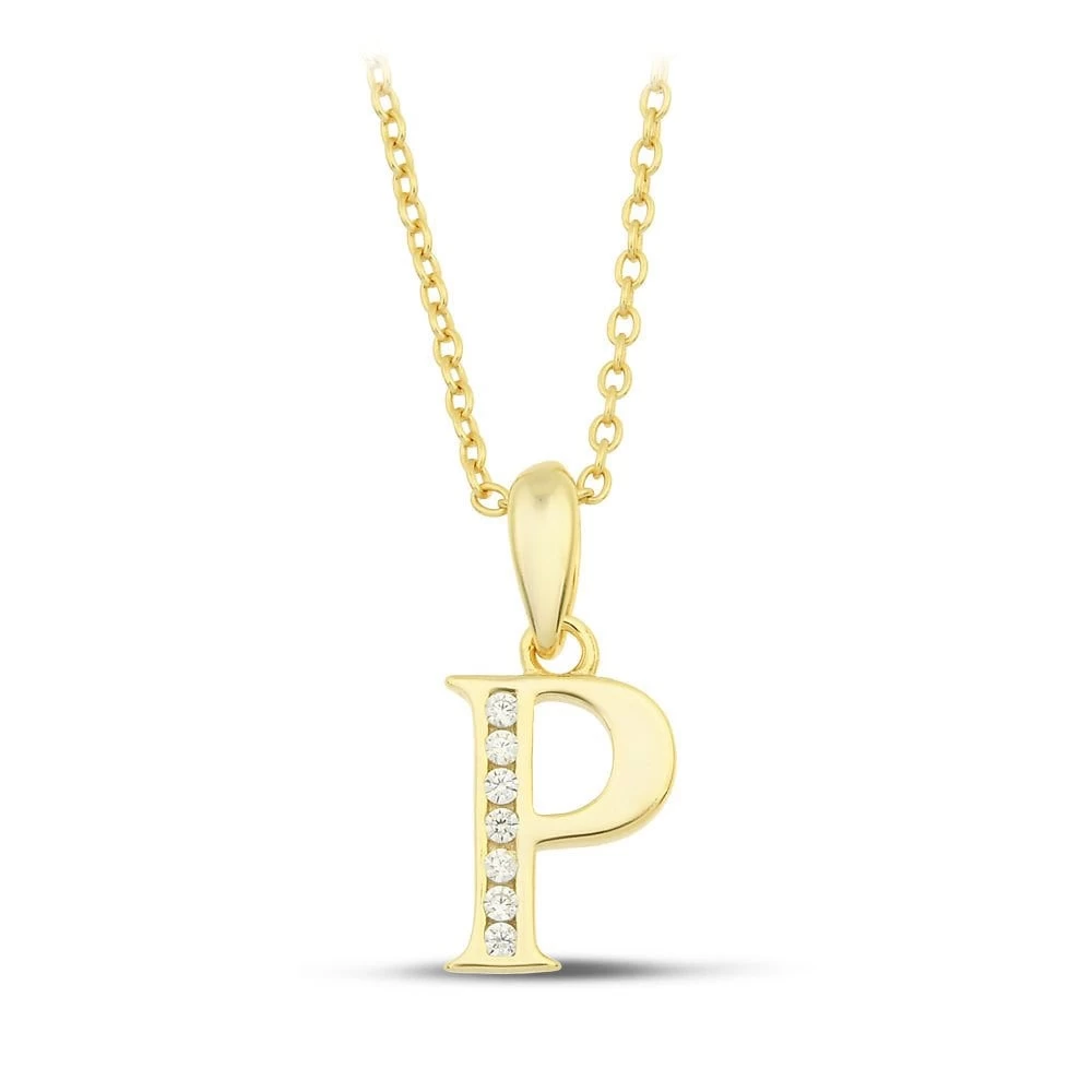 Initial Necklace - P - 925