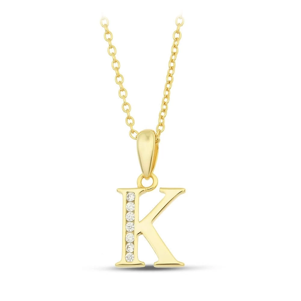 Initial Necklace - K - 925