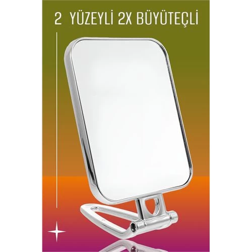 Modacar 4 Adet 2x Büyüteçli 2 Taraflı Banyo Makyaj Aynası 719545