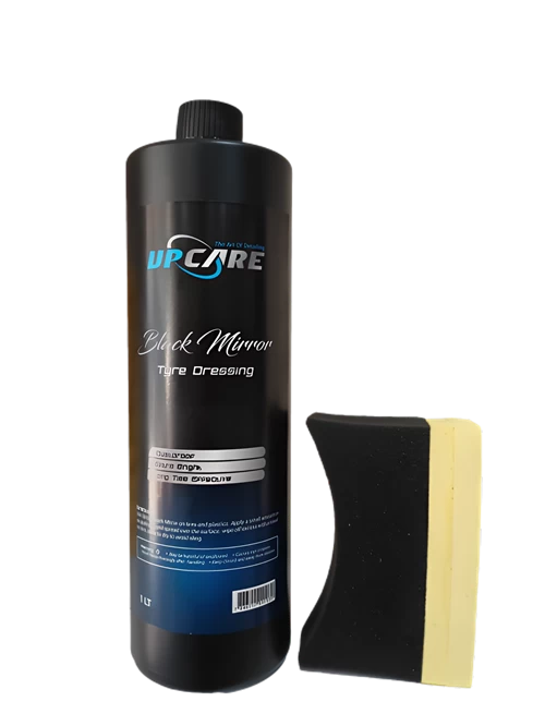 Upcare Black Mirror Tyre Dressing - Lastik Koruyucu Ve Parlatıcı 1lt + Upcare Lastik Uygulama Süngeri Hediyeli