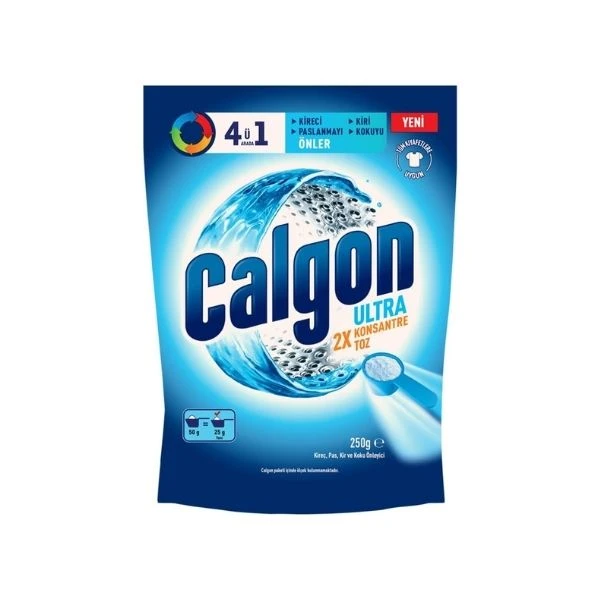 Calgon Power Kir, Pas, Kireç Ve Koku Önleyici 4'ü 1 Arada Ultra Konsantre Toz 250 Gr