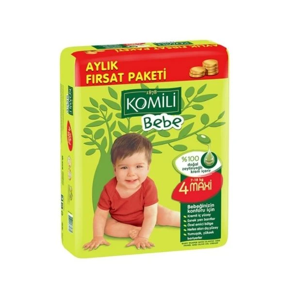 Komili Bebek Bezi 4 Beden 7-18 Kg 88 Adet