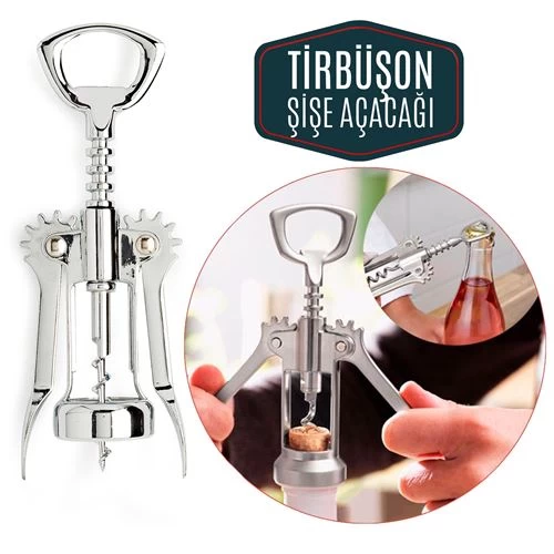 Modacar 4 Adet Shelton Tirbuşon Ve Şişe Açacağı 714811 Toptan Paket