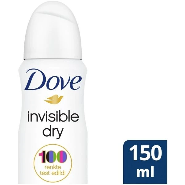 Dove Kadın Sprey Deodorant Invisible Dry 1/4 Nemlendirici Krem Etkili 150 Ml