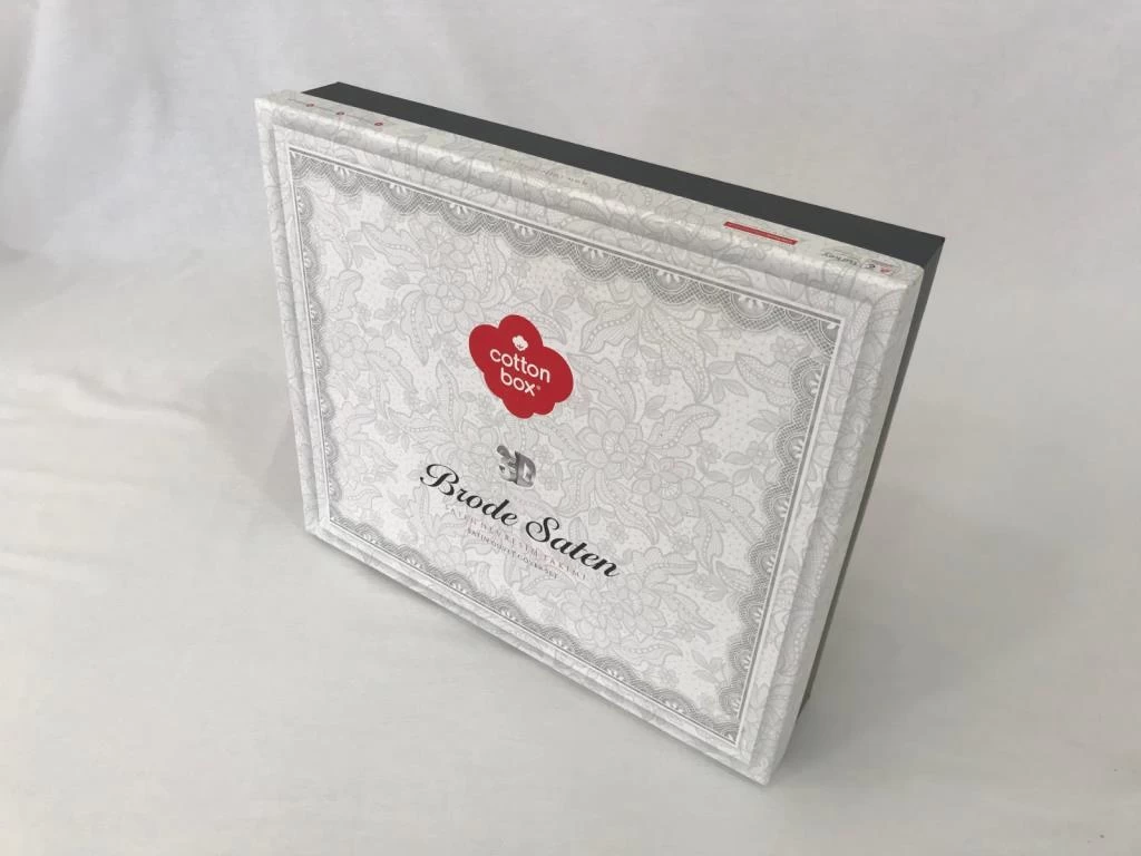 Cotton Box 3d Nakışlı Çift Kişilik Saten Nevresim Takımı Perla Beyaz