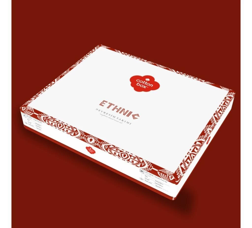 Cotton Box Etnich Nevresim Takımı Çift Kişilik Vita Gri