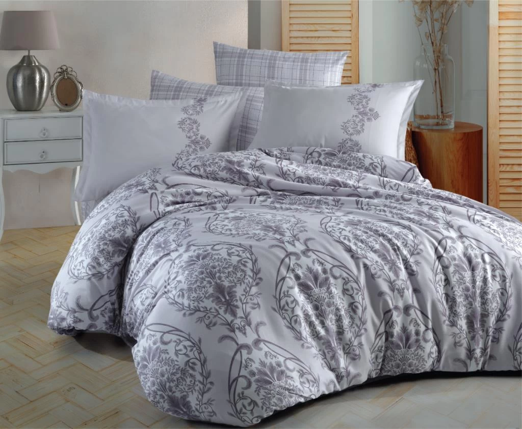 Clasy Saten Çift Kişilik Nevresim Takımı Olinda V1 Lila