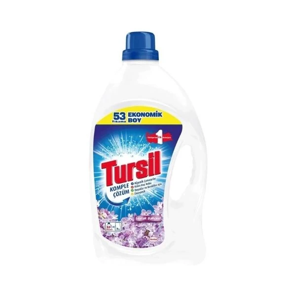 Tursil Komple Çözüm Leylak Bahçesi 53 Yıkama Sıvı Çamaşır Deterjanı Ekonomik Boy (1 X 3440 Ml)