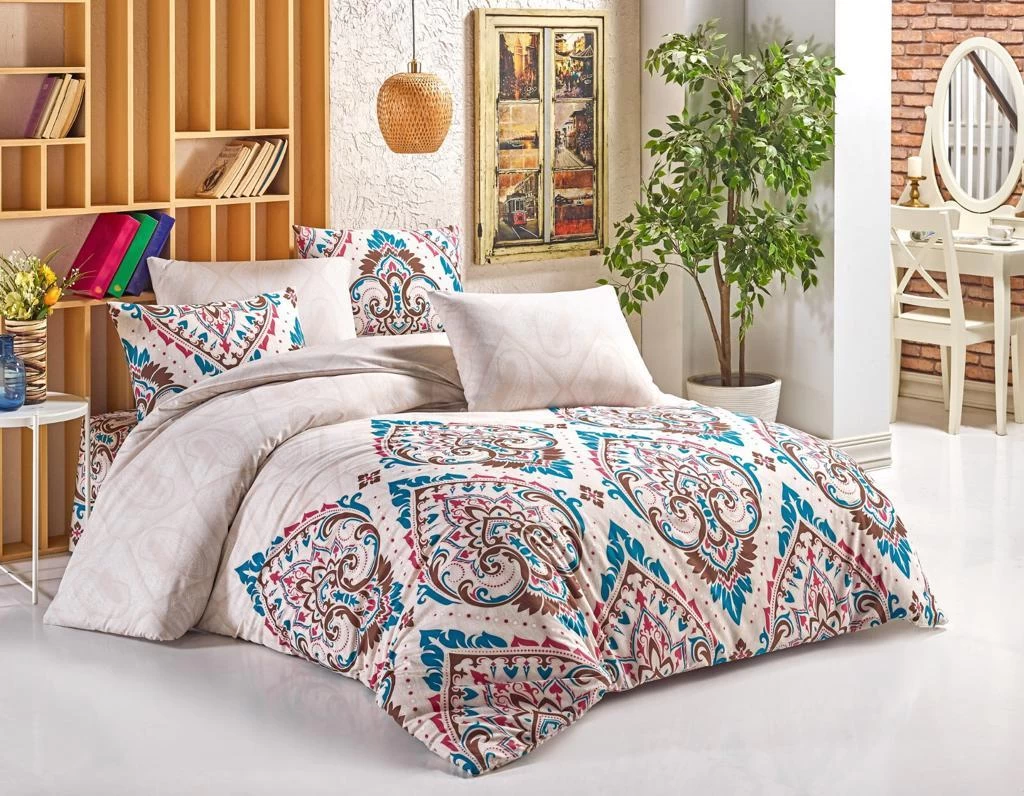 Nevresim Dünyası Moda Ranforce Çift Kişilik Nevresim Takımı Silvana