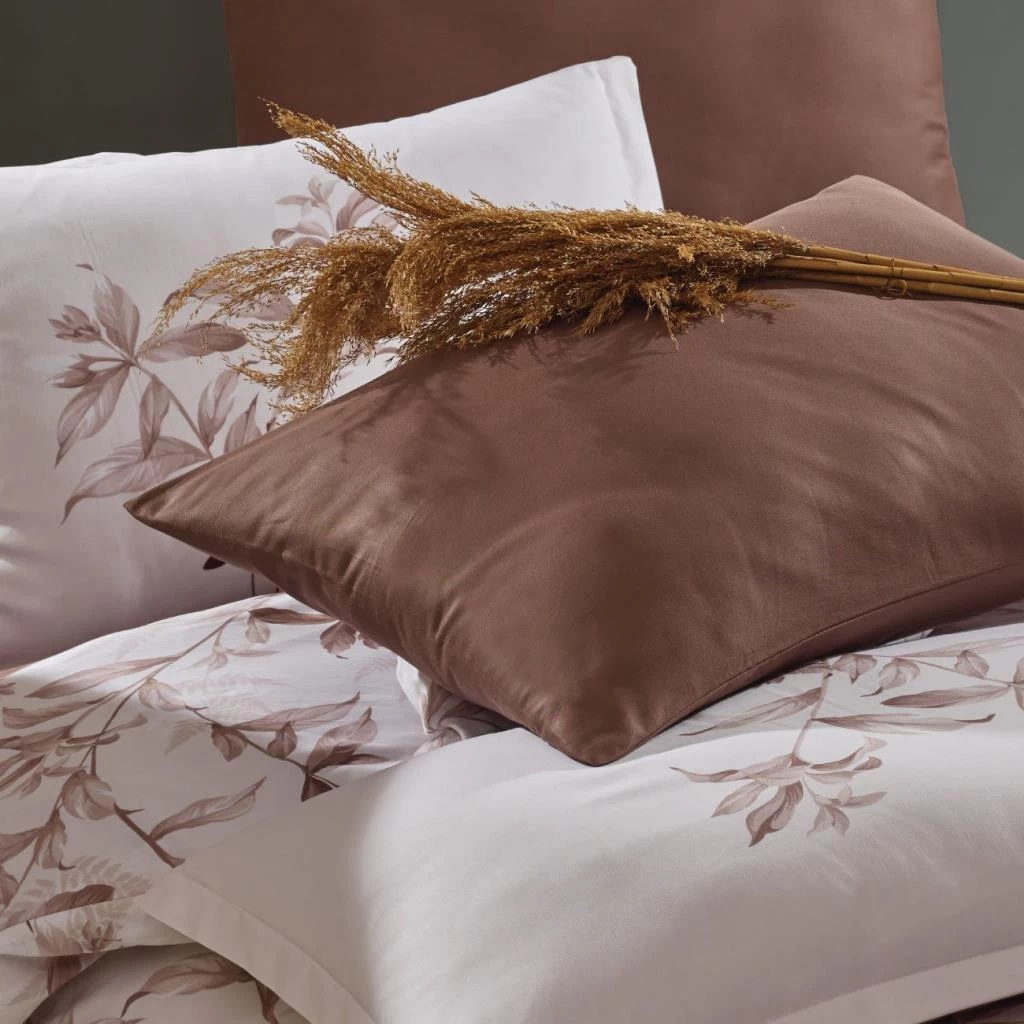 Clasy Pamuk Saten Çift Kişilik Nevresim Takımı Mass V1 Kahve