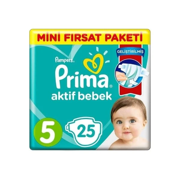 Prima Bebek Bezi 5 Beden Aktif Bebek 25'li