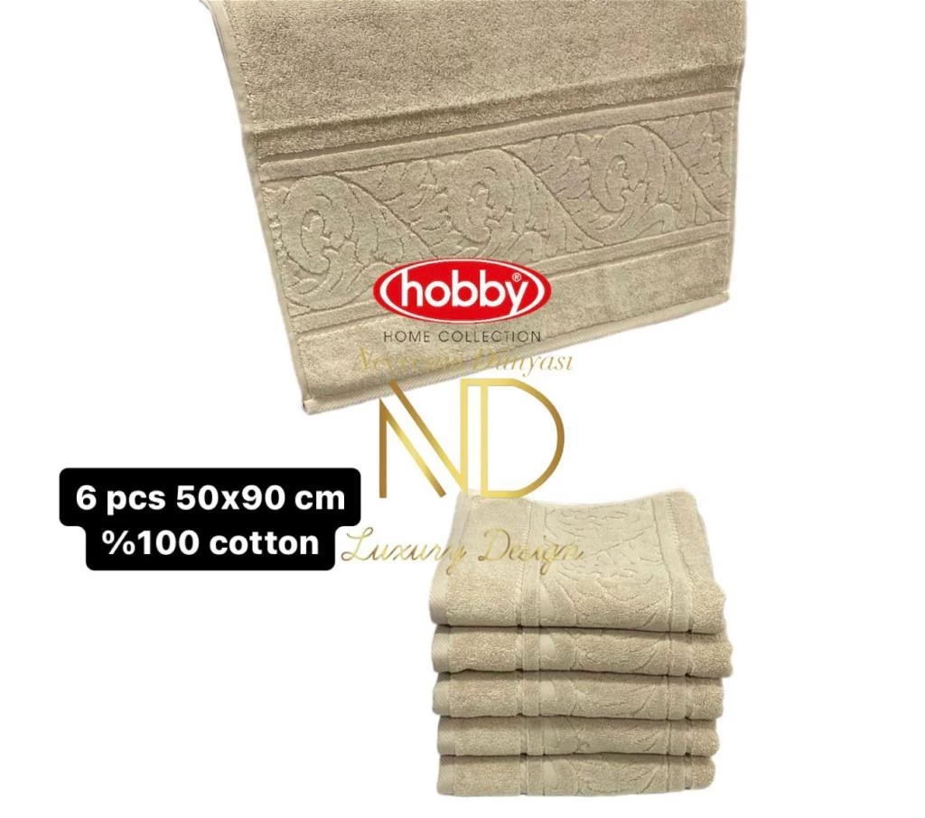 Hobby Sultan Gül Kurusu 50x90 6'lı Havlu Seti