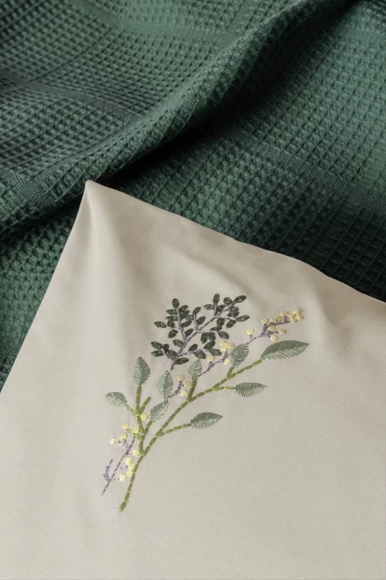 Cotton Box Tek Kişilik Pike Takımı Spin Sophia Yeşil