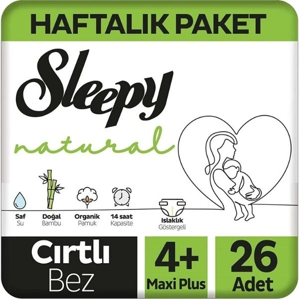 Sleepy Bebek Bezi Tekli Jumbo Maxi Plus 4 Numara  26'lı