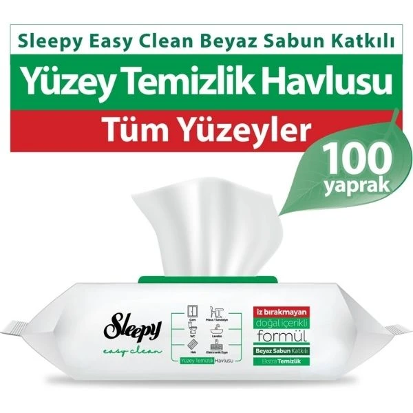 Sleepy Easy Clean Yüzey Temizlik Havlusu 100 Yaprak