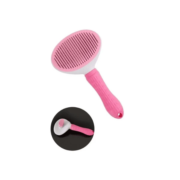 Welfare Pet Ürünleri Otomatik Temizlenen Evcil Hayvan Tarağı Pembe