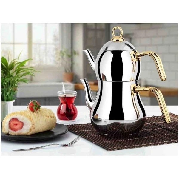 Süper Lines  Şahmeran 7 Numara Altın Kulp Aile Boyu  Çaydanlık