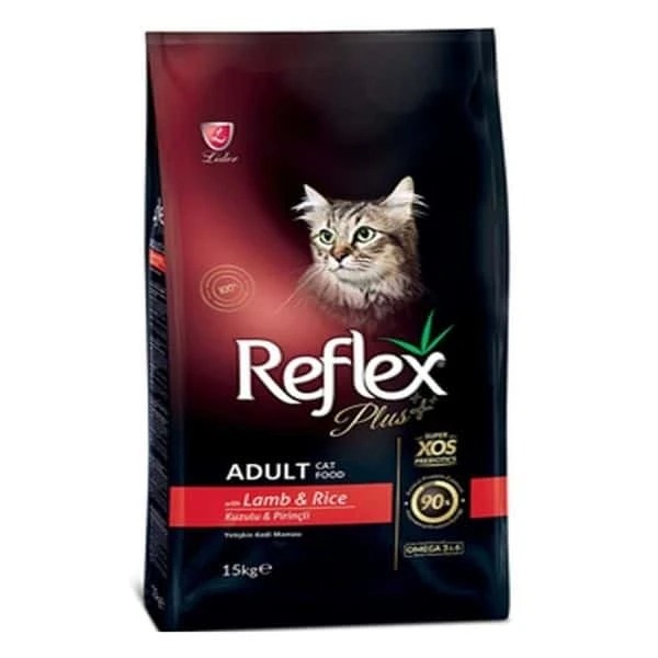 Reflex Plus Kuzu Eti Ve Pirinçli Yetişkin Kedi Maması 15 Kg