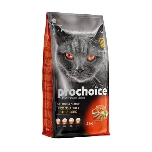 Pro Choice Pro 33 Sterilised Somonlu Karidesli Kedi Maması 15 Kg