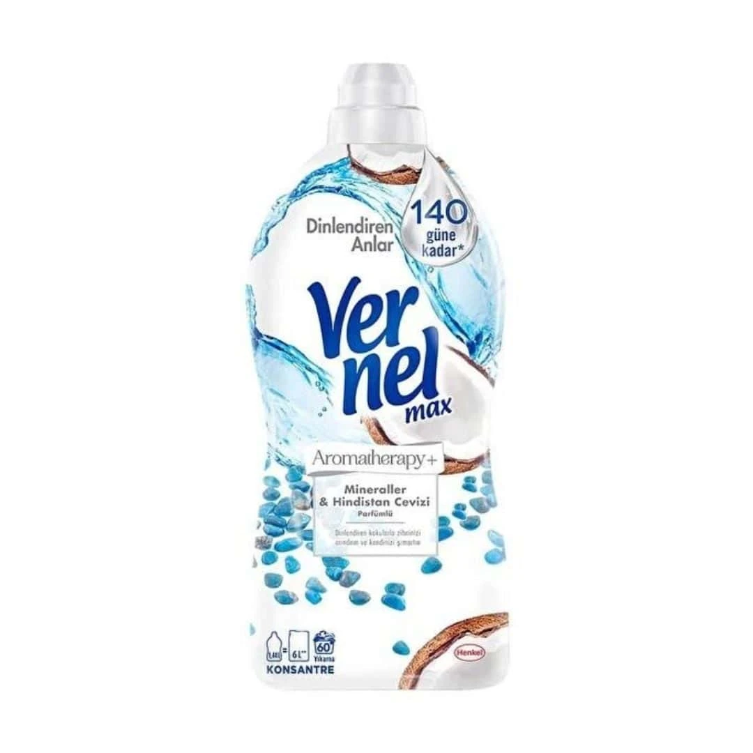 Vernel Max Mineraller&Hindistan Cevizi Konsantre Çamaşır Yumuşatıcı 60 Yıkama 1440 Ml