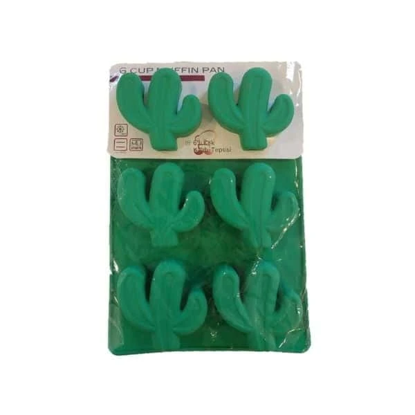 Silikon Muffin Kalıbı 6'lı Kaktüslü