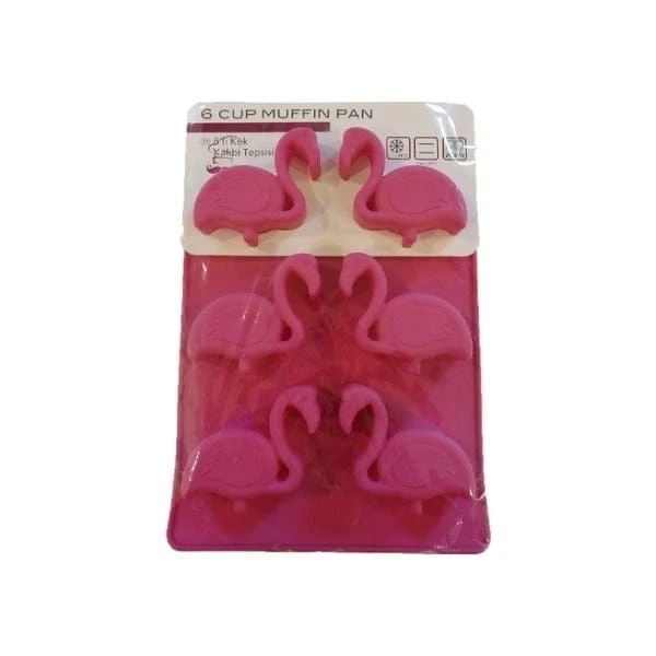 Silikon Muffin Kalıbı 6'lı Flamingo