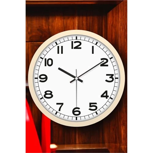 Modacar Duvar Saati Klasik 31 Cm Bej