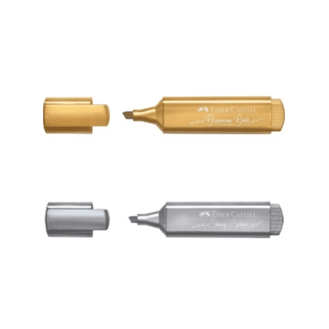 Faber Castell Fosforlu Kalem Metalik 2'li Altın/gümüş