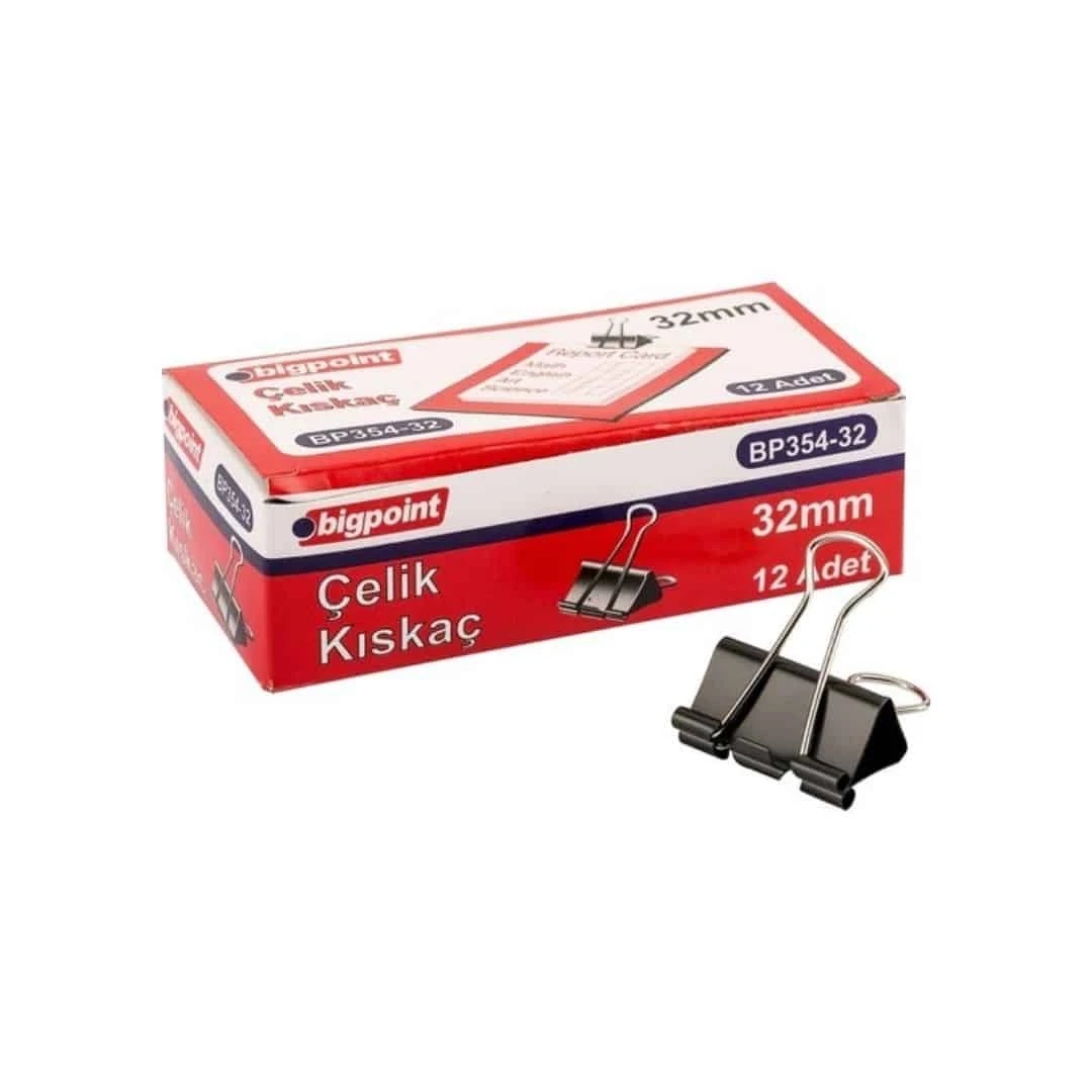 Bigpoint Siyah 32 Mm Çelik Kıskaç