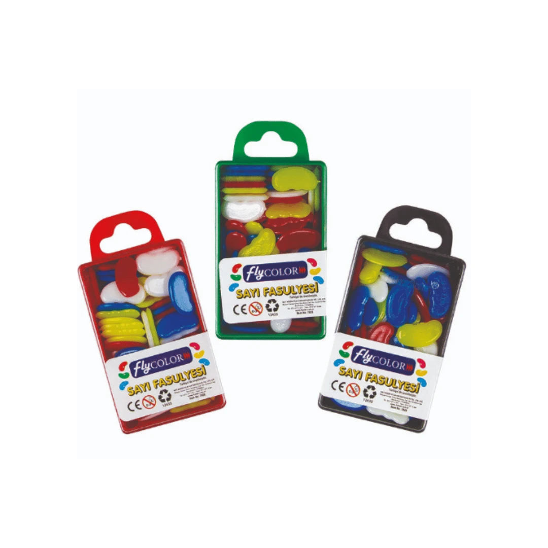 Fly Color Sayı Fasulyesi Plastik Kutu 4 renk 80 Adet