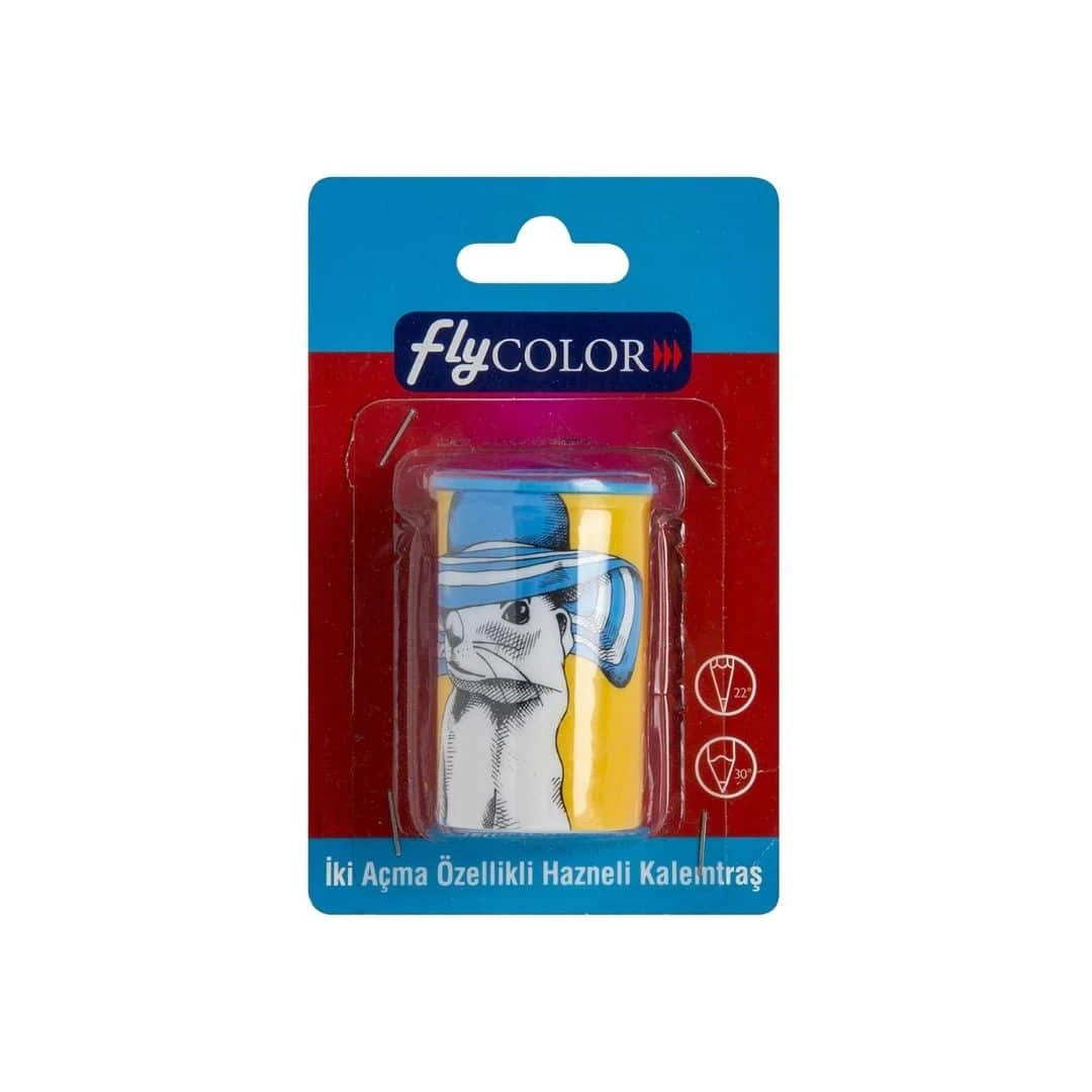 Fly Color İki Açma Özellikli  Silindir Hazneli Kalemtraş