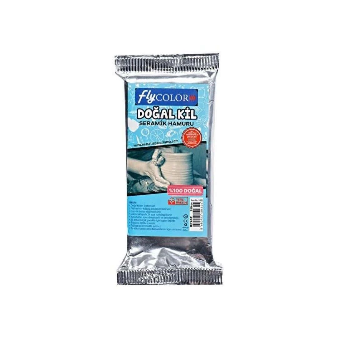 Fly Color Seramik Hamuru Kil 250 Gr Beyaz