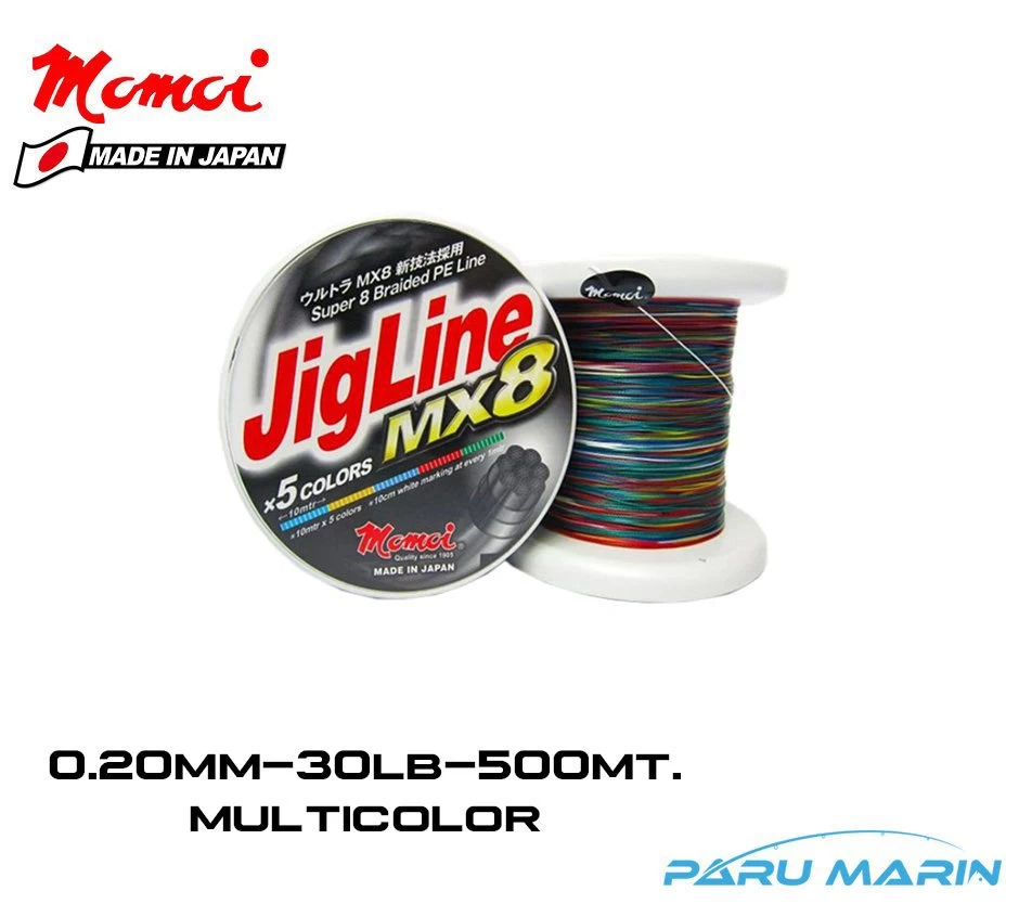 Momoi Jigline Mx8 0.20mm 500mt. Multicolor İp Misina