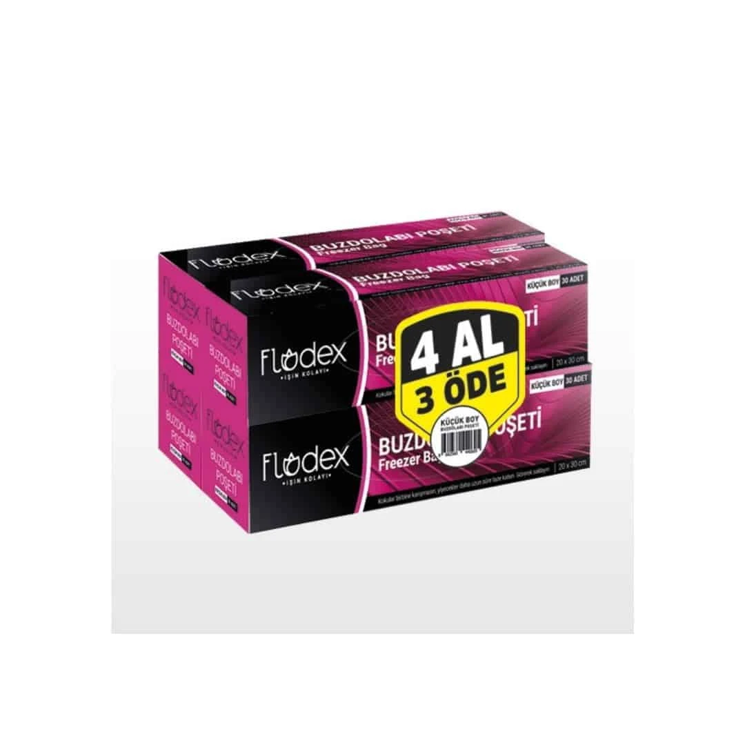 Flodex Buzdolabı Poşeti Küçük Boy 20x30cm 4 Al 3 öde 30x4 Paket
