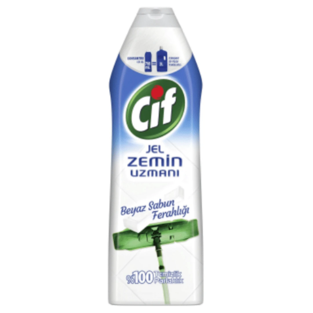 750 Ml Cif Jel Zemin Uzmanı Yüzey Temizleyici Beyaz Sabun Ferahlığı